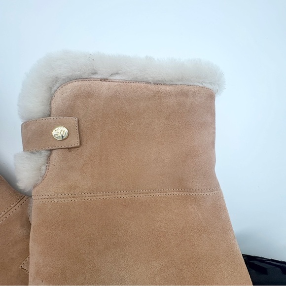 Stuart Weitzman Alpine Shearling Trim Leather Knee High Boots Size 9 - Picture 7 of 16